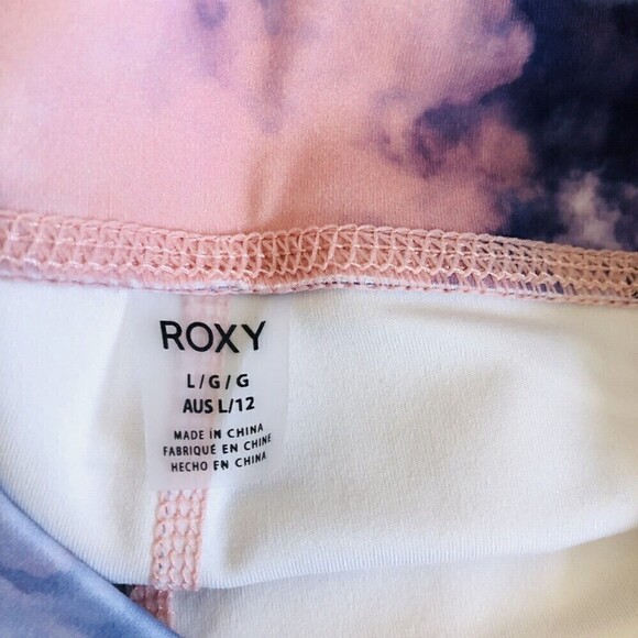 Roxy Kaileo Womens High-Waisted Ankle Leggings Mellow Rose Cloud Colors Large - Picture 12 of 14